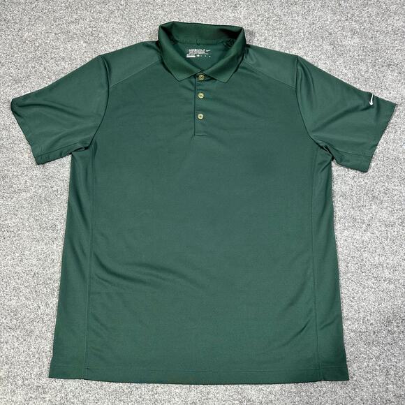 Nike Golf Tour Performance Dri-Fit Green Short Sleeve Polo Shirt Men’s Size XL - Picture 1 of 7